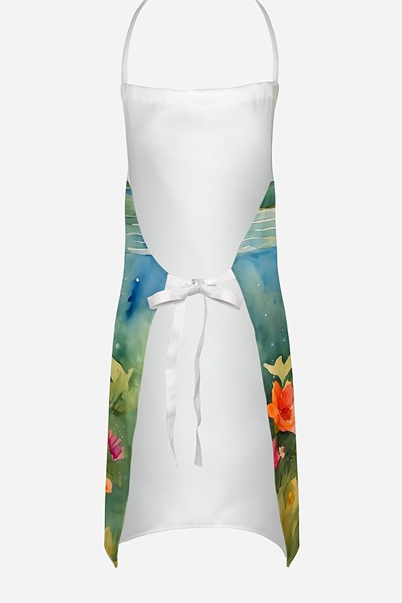 Caroline's Treasures Largemouth Bass Apron Cooking Kitchen Server Baking Crafts Gardening for Adult Women Men, Unisex, Large, Multicolor