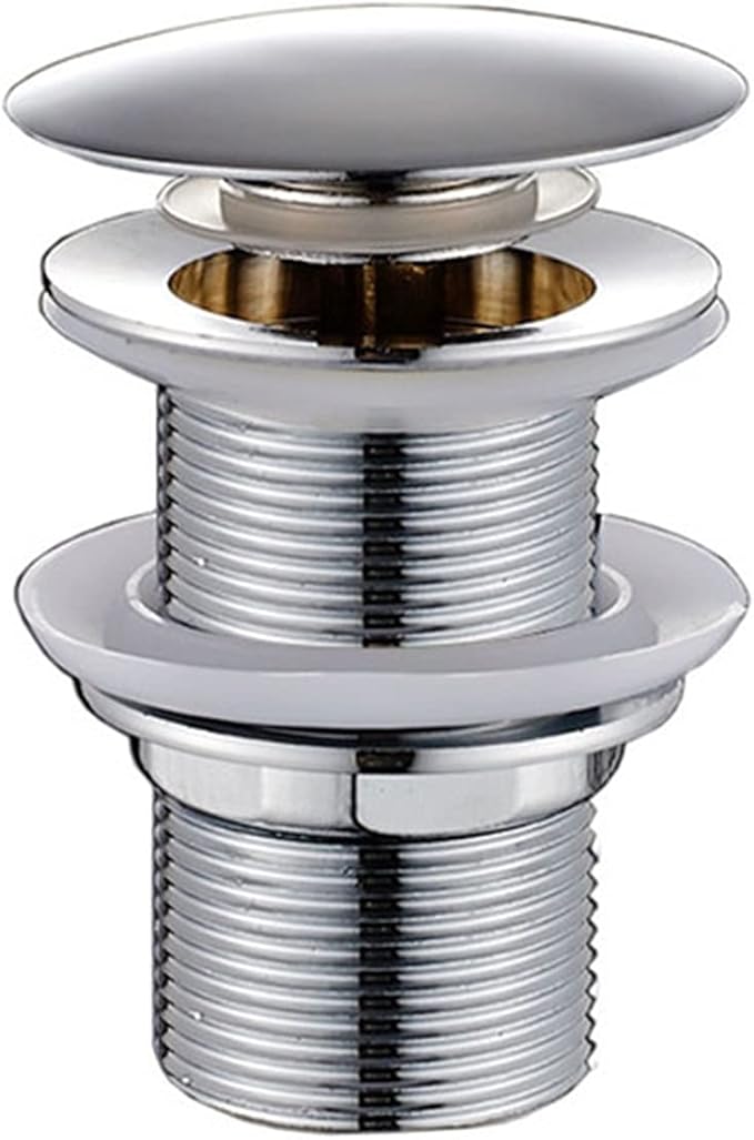 Water Filter, Bathroom Basin Bottle Trap Drain Gold Modern Sink Pop Up Filter Fixture Stopper Set Washbasin Siphon Hose Accessory Renovation Jingxin(Drain Chrome No Hole)