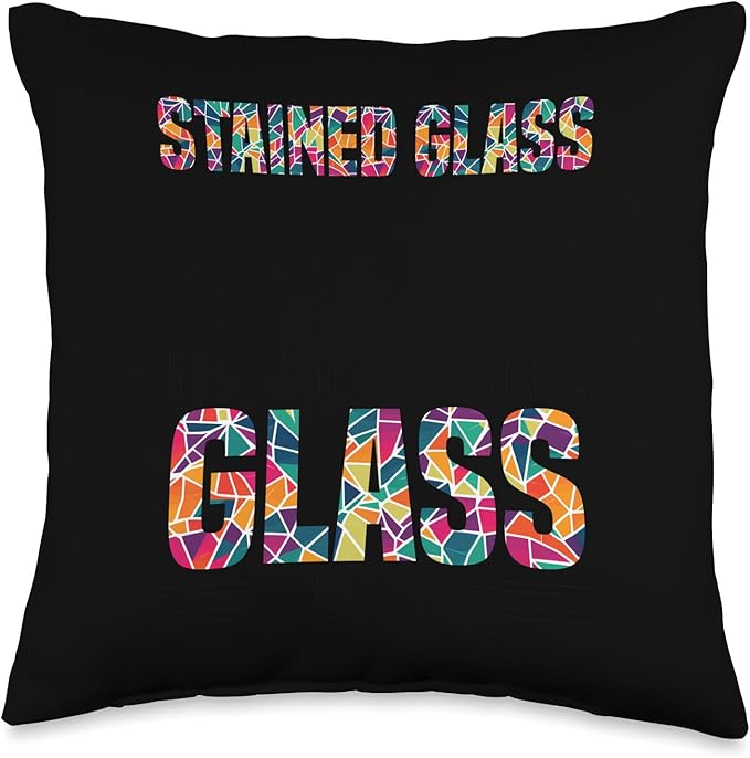 Stained Glass Grinder Glass Sheets Stained Glass Artist Throw Pillow