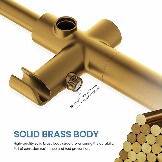 KIBI Circular Floor Mount Tub Filler with Hand Shower in Brushed Nickel | Solid Brass Single Handle Freestanding Bathtub Faucet with 360° Swivel Spout, Modern Bath Faucet for Tub and Shower (KTF301BN)