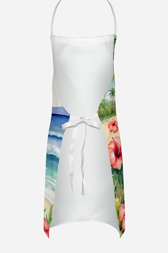 Caroline's Treasures Belgian Malinois Luau Apron Cooking Kitchen Server Baking Crafts Gardening for Adult Women Men, Unisex, Large, Multicolor