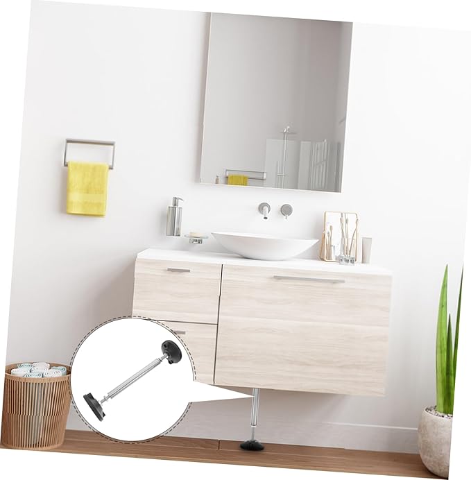 OSALADI Adjustable Cabinet Support Pole Telescopic Rod for Undermount Sink Furniture Height Range Dual Thread System for Bathroom and Kitchen Cabinets