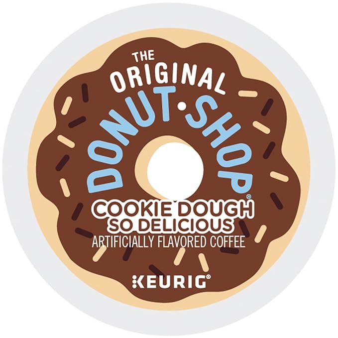 The Original Donut Shop Cookie Dough So Delicious Coffee, Single-Serve Keurig K-Cup Pods, 60 Count