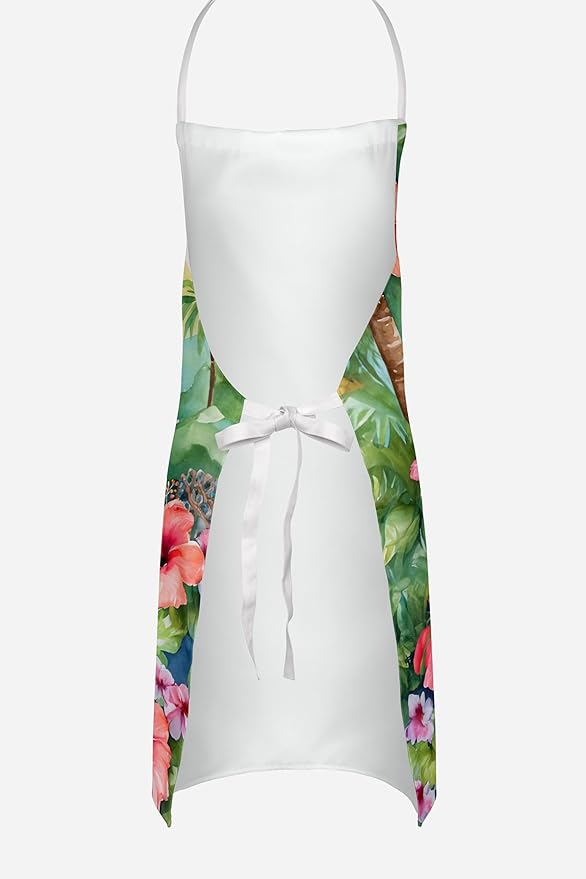 Caroline's Treasures Borzoi Luau Apron Cooking Kitchen Server Baking Crafts Gardening for Adult Women Men, Unisex, Large, Multicolor