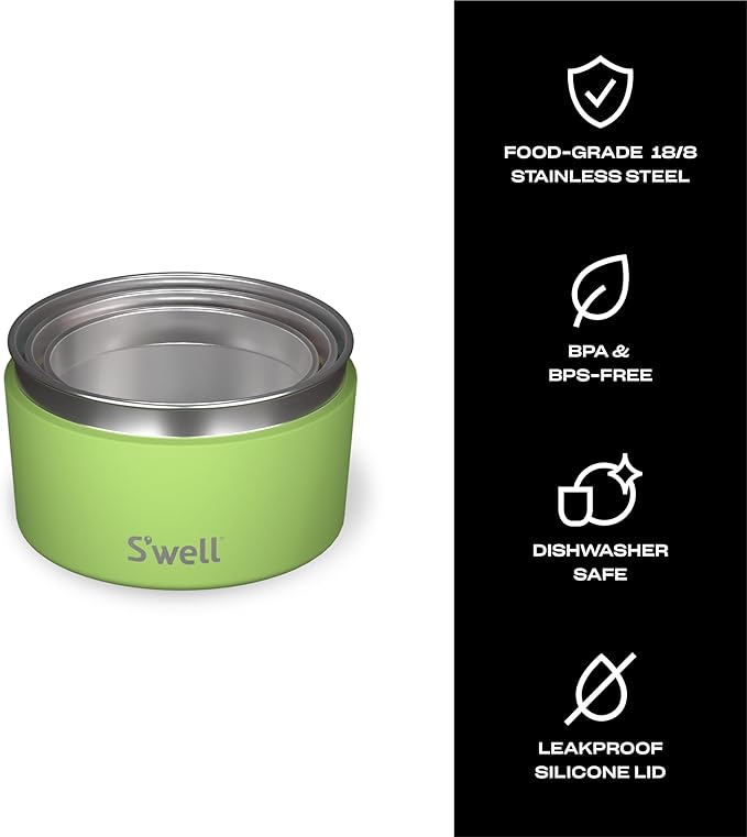 S'well Stainless Steel Food Canister Set Of Three, 10oz, 16oz, and 24oz, Tropical Smoothie, Single Walled Durable Construction, BPA Free, Dishwasher Safe