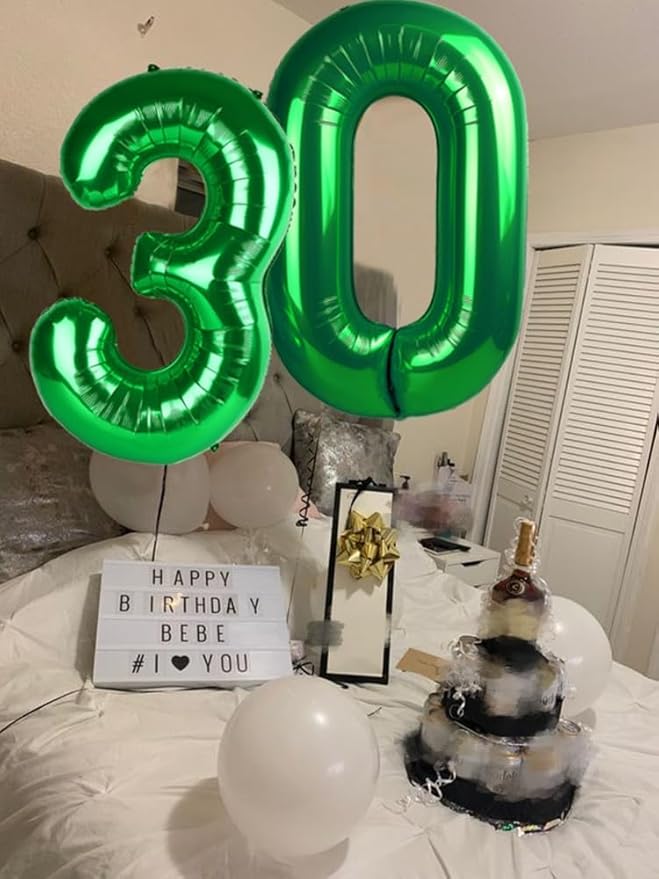 40 Inch Numbers 50 Balloon, Dark Green Balloons Perfect for 50th Birthday Party Decorations, Big Digital Balloons for Wedding Anniversaries Events Decorations