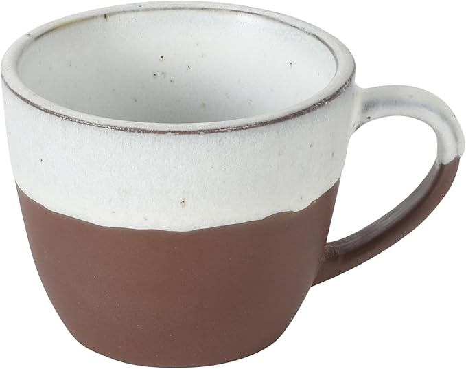Gibson Elite William Crest 8 Piece Cup & Saucer Set, 4 Stoneware Cups & 4 Saucers, Reactive Glaze Finish, 3.5oz Espresso Cups, 5.5” Saucers, Round Coffee Set, Microwave & Dishwasher Safe - Ash White
