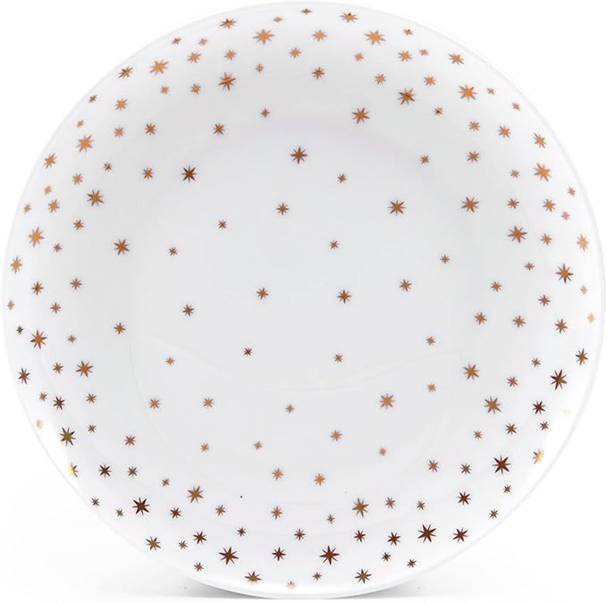 Mikasa Millie Gold Metallic Set of 4 Dinner Plates, 10.5 Inch