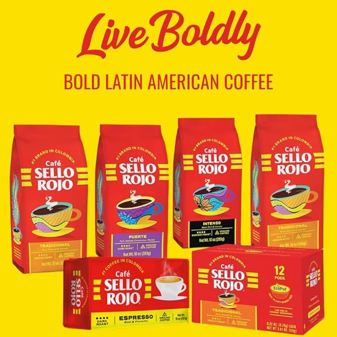 Sello Rojo Tradicional Medium Roast Ground Coffee, 10 oz