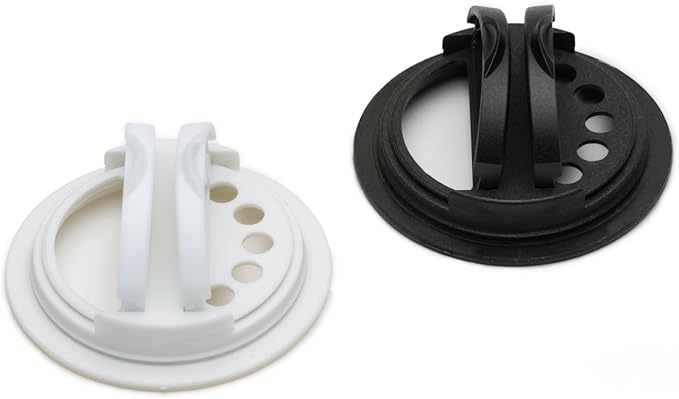 Jarware Spice Lids for Regular Mouth Mason Jars, Set of 2, Black and White