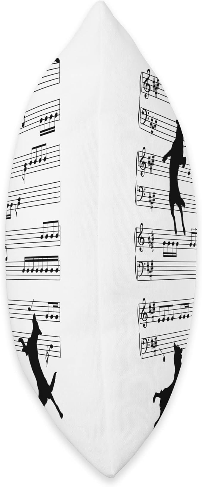 Cute German Shepherd Dog Sheet Music Clefs Musician Throw Pillow