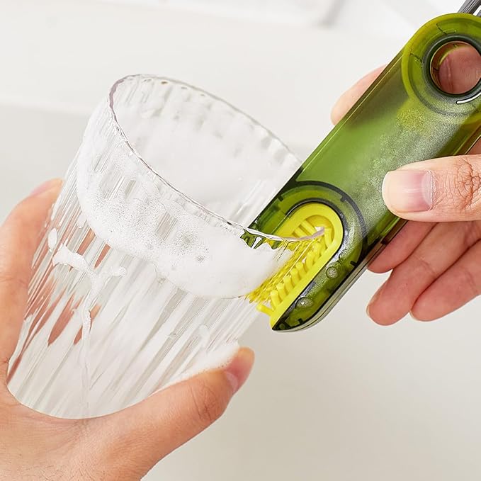 3-in-1 Cup Lid Cleaning Brush(3Pcs, Blue)-Multifunctional Bottle Gap Cleaner Tool for Water Bottle, Lid Crevice, and Hard-to-Reach Spaces