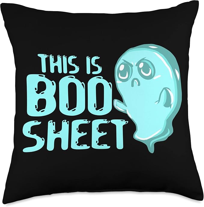 This Is Boo Sheet Ghost Halloween Costume Gifts Adult Mens Throw Pillow