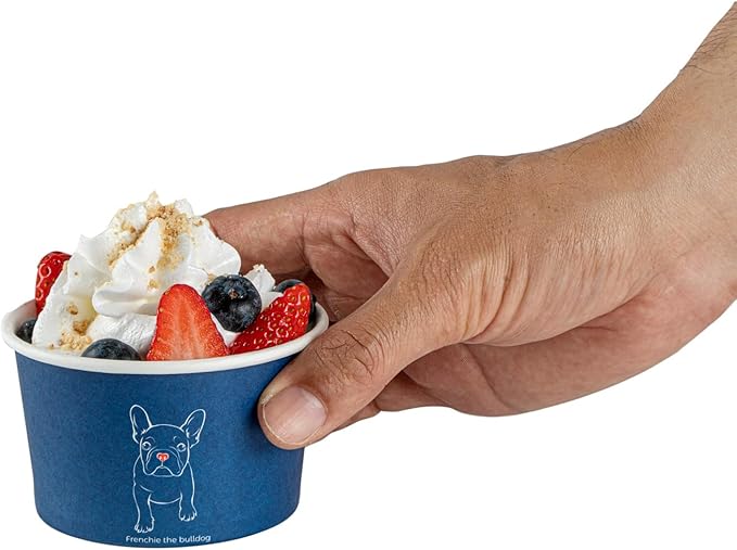 Coppetta 5 Ounce Dessert Cups, 200 Disposable Ice Cream Cups - Lids Sold Separately, Sturdy, Frenchie Paper FroYo Bowls, For Hot And Cold Foods, Perfect For Gelato Or Mousse - Restaurantware