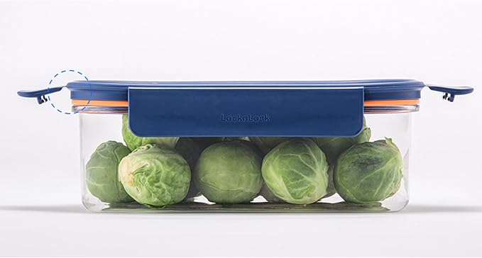 LocknLock Modular Plus Airtight Food Storage Containers, 10-Piece Set, BPA-Free, Modular Stacking, Tritan, Navy