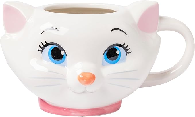 Silver Buffalo Disney Aristocats Marie Face Ceramic 3D Sculpted Mug, 20 Ounces