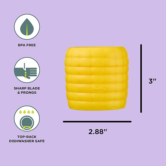 Chef’n Cob Plus Corn Stripper and Peeler for Corn on the Cob, Built-In Safety Pusher