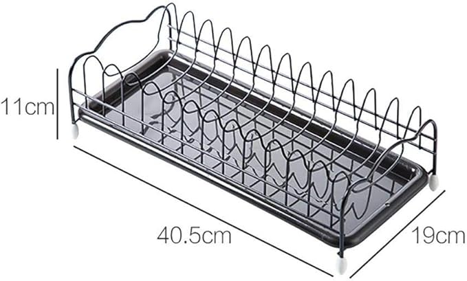 Iron Kitchen Dish Drying Rack Holder with Tray Tableware Storage Shelf Plate Dish Rack Drainer Cabinet Kitchen Organizer