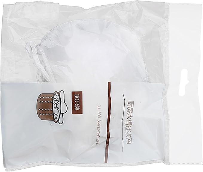 Kitchen Sink Garbage Filter Net Polyester High Density Elastic Odorless (30 pieces)