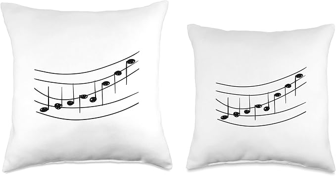 Classic Musical Music Sheet Music Notes Throw Pillow