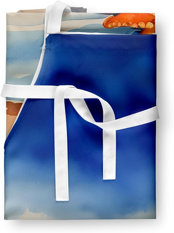 Caroline's Treasures Starfish Apron Cooking Kitchen Server Baking Crafts Gardening for Adult Women Men, Unisex, Large, Multicolor