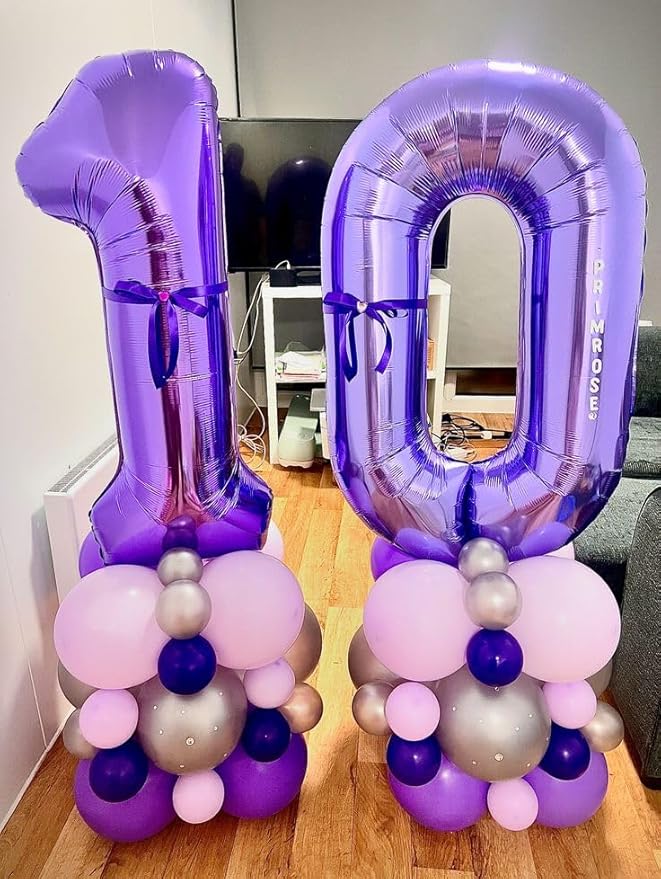 23 Balloon Number Purple, Big Foil 23th Birthday Balloons Decorations for Women, Number Balloon 40 Inch for 2 3 23 32 Wedding Memorial Day's Graduation Supplies