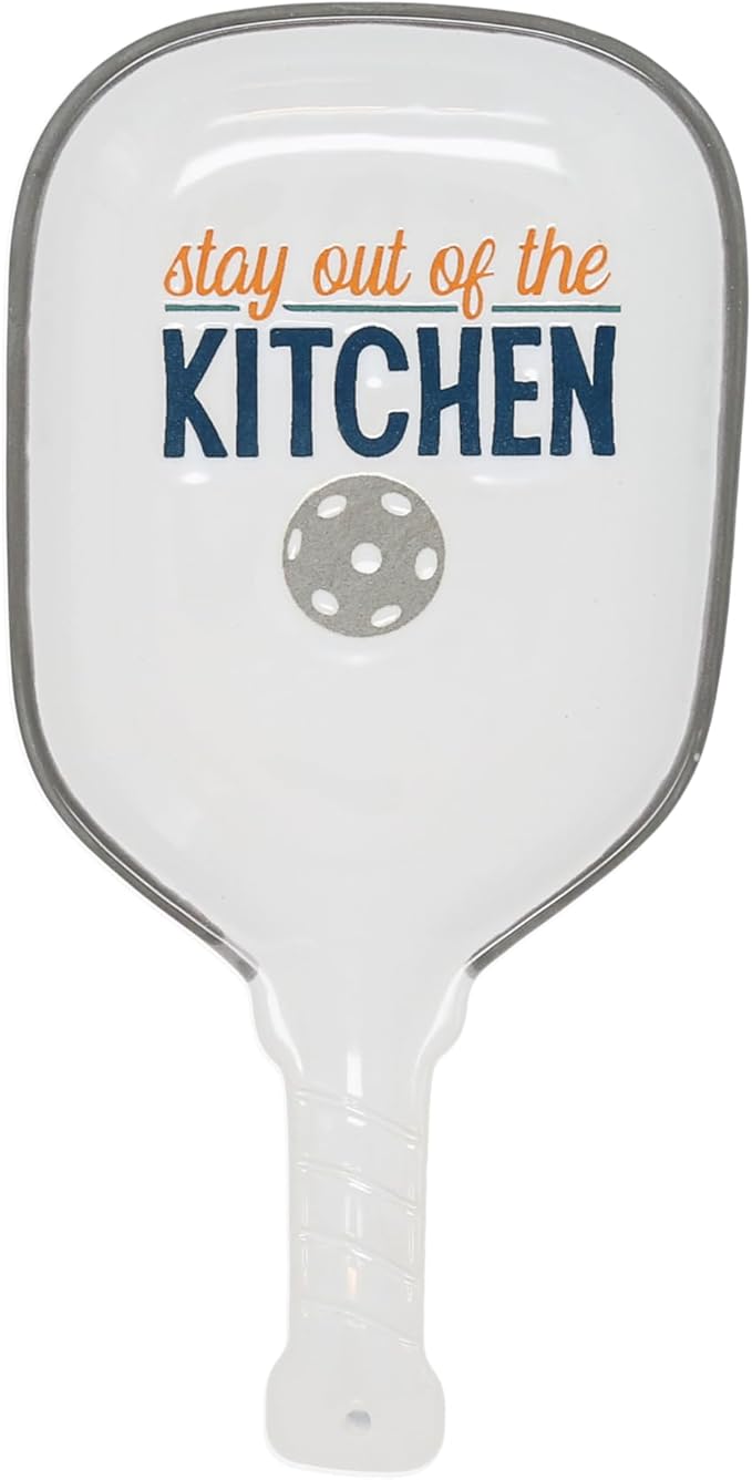 Pavilion Gift Company - 8" Stay Out Of The Kitchen - Pickleball Active Sports Lover Cooking Baking Kitchenware