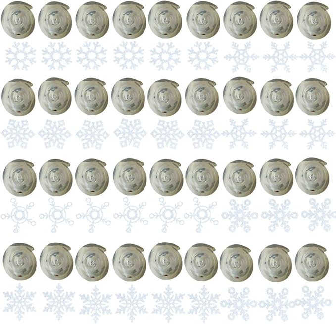 GOER 36 Pcs Snowflake Hanging Swirls for New Year Christmas Winter Party Decorations
