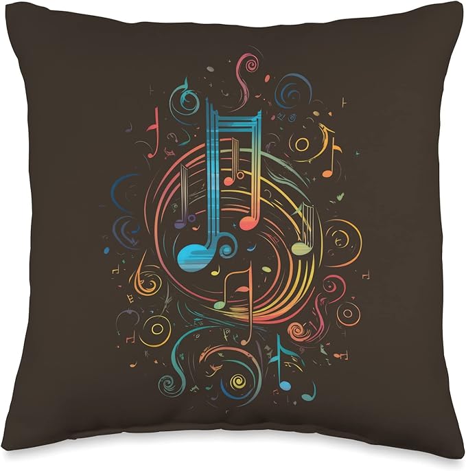 Sheet Music Visualized Music Throw Pillow