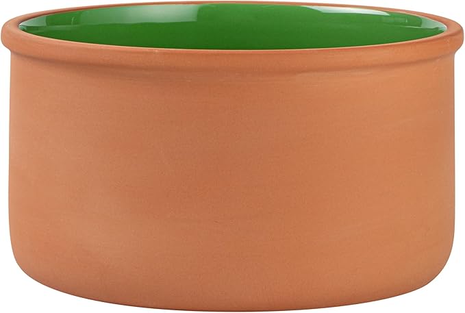 Restaurantware Terracotta Cazuela Bowls 2 Pack of 68 oz Durable Rustic Serving Dish Glazed Oven-Safe Bowl Freezer-Safe Tapas Dish Microwave-Safe Dishwasher-Safe