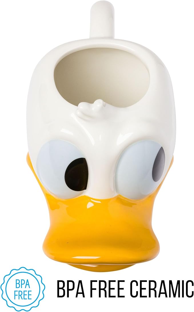 Silver Buffalo Disney Mickey and Friends Donald Duck Ceramic 3D Sculpted Mug, 20 Ounces