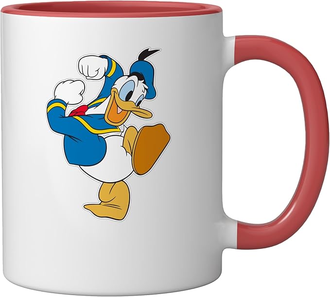 Disney Donald Duck Ready To Go Ceramic Mug, Red/White