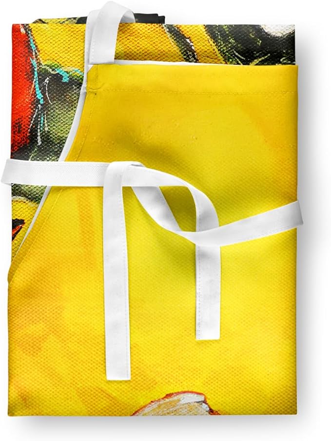 Caroline's Treasures Cardinal Ochre Apron Cooking Kitchen Server Baking Crafts Gardening for Adult Women Men, Unisex, Large, Multicolor