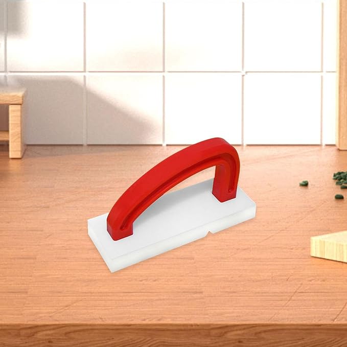 Cutting Board Refinisher Chopping Board Planer with Handle Stainless Steel Blade Kitchen Cleaning Tool for Kitchen Restaurant, Red