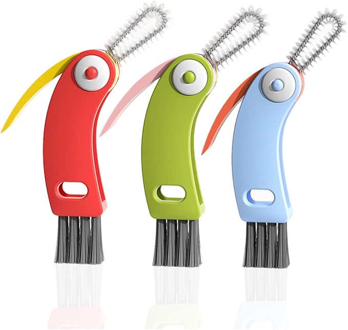 3 in 1 Cup Lid Gap Cleaning Brush Set, 3PCS Multifunctional Bottle Cleaner Bottle Cleaning Brush for Bottle Gaps Home Kitchen Cleaning Tools