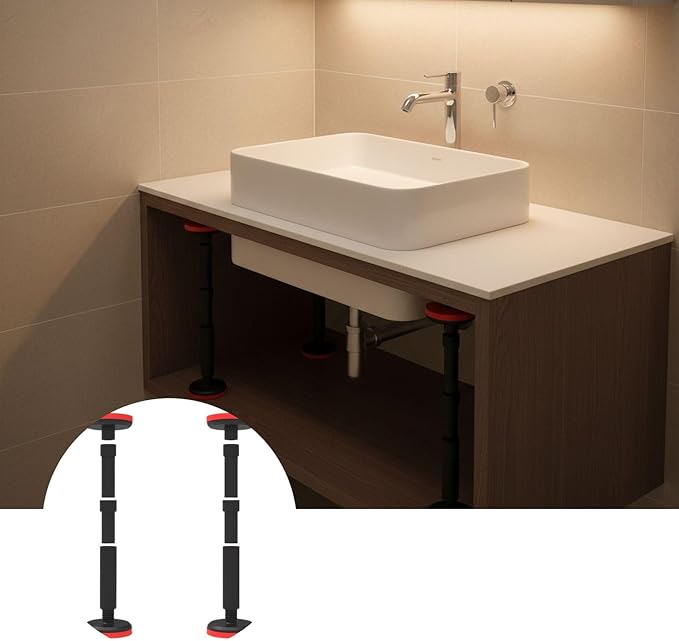 Adjustable Cabinet Support Bracket for Kitchen Sink and Bathroom Sink Installation with Heavy Duty Load Capacity