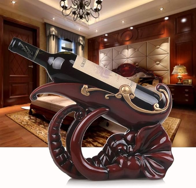 Wine Holder Red Elephant Styling Resin Wine Rack Personality Home Kitchen Restaurant Wine Cooler Countertop Cabinet Cellar Narrow