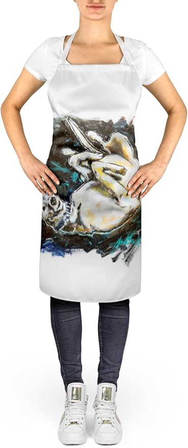 Caroline's Treasures Happy Times Greyhoud Apron Cooking Kitchen Server Baking Crafts Gardening for Adult Women Men, Unisex, Large, Multicolor
