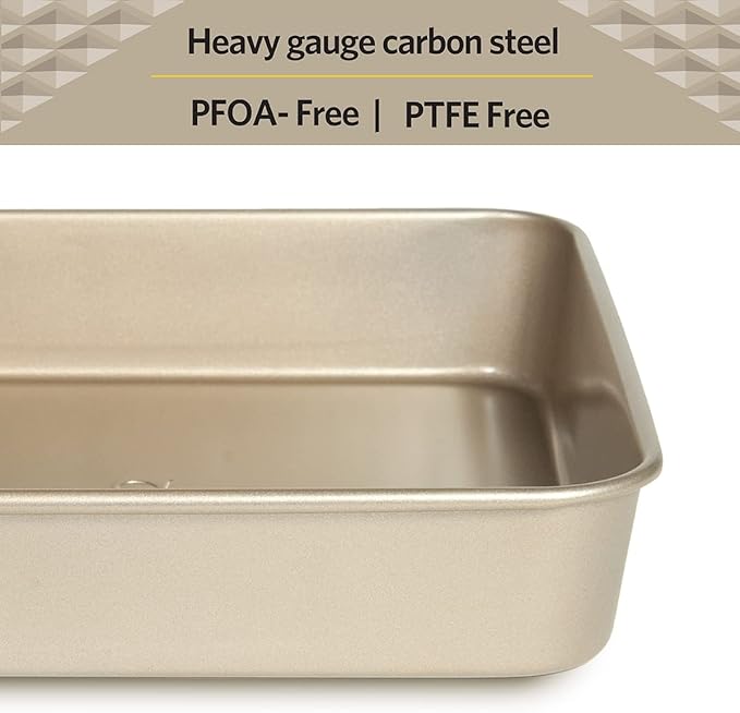 Glad Square Baking Pan Nonstick - Heavy Duty Metal Bakeware for Cakes and Brownies, 9 inches