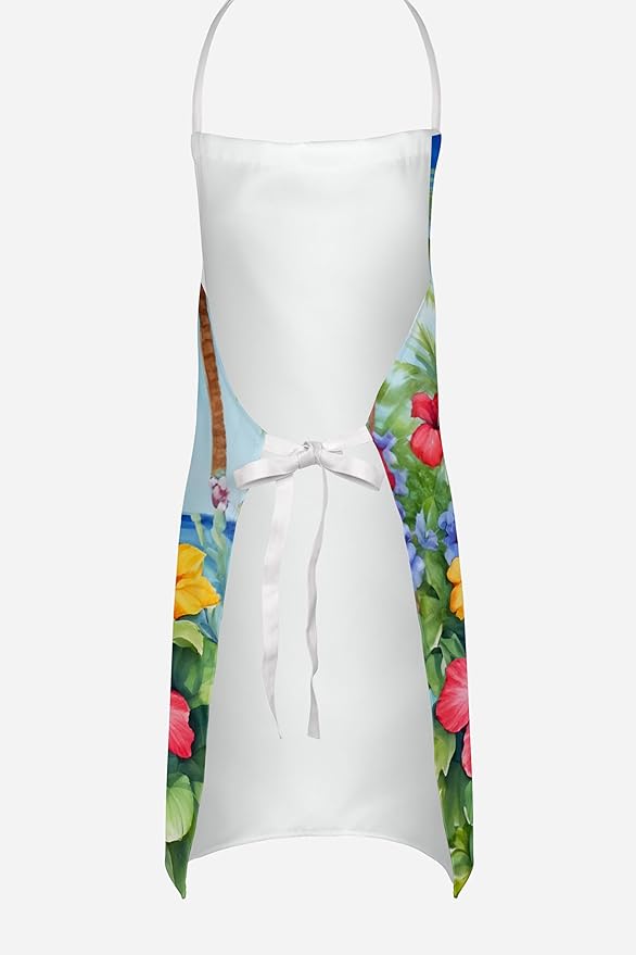 Caroline's Treasures Bedlington Terrier Luau Apron Cooking Kitchen Server Baking Crafts Gardening for Adult Women Men, Unisex, Large, Multicolor