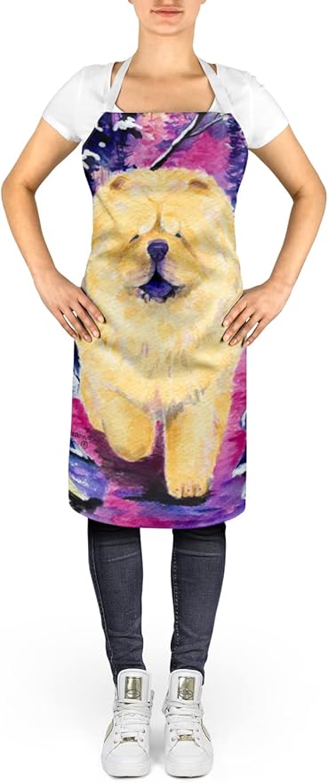 Caroline's Treasures SS1005APRON Chow Chow Apron Cooking Kitchen Server Baking Crafts Gardening for Adult Women Men, Unisex, Large, Multicolor