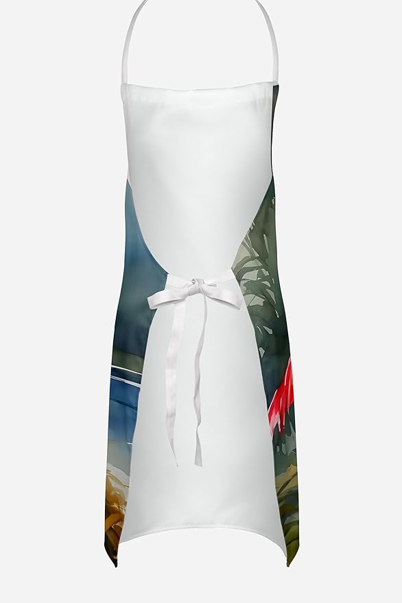 Caroline's Treasures Flamingo Apron Cooking Kitchen Server Baking Crafts Gardening for Adult Women Men, Unisex, Large, Multicolor