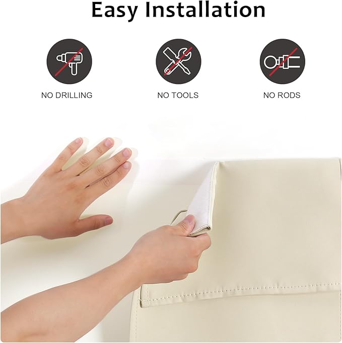 WdFour Door Curtains for Front Door & Window, Solid Color Sidelight Curtain with Tie Up Shade, 12W x 80L Inches, Blackout Covering for Glass Doors,1 Panel,Oatmeal.