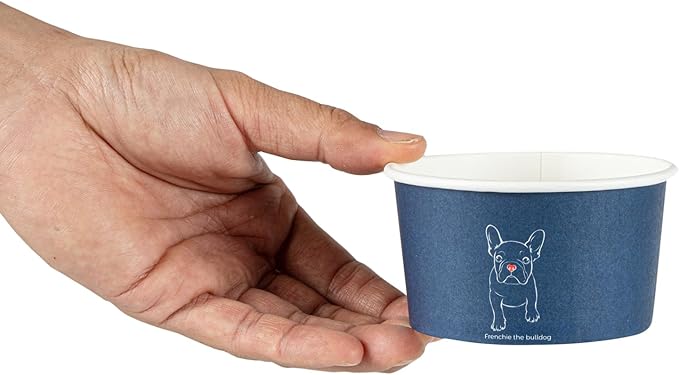 Restaurantware Coppetta 8 Ounce Dessert Cups, 50 Disposable Ice Cream Cups - Lids Sold Separately, Sturdy, Frenchie Paper FroYo Bowls, For Hot And Cold Foods, Perfect For Gelato Or Mousse