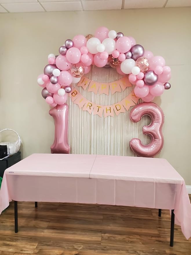 Big 23 Balloons Number, 40 Inch 32 Balloon for Women Men, Pearl Pink Number Ballons for Party Birthday, Photo Prop, Wedding, Celebration, Graduation