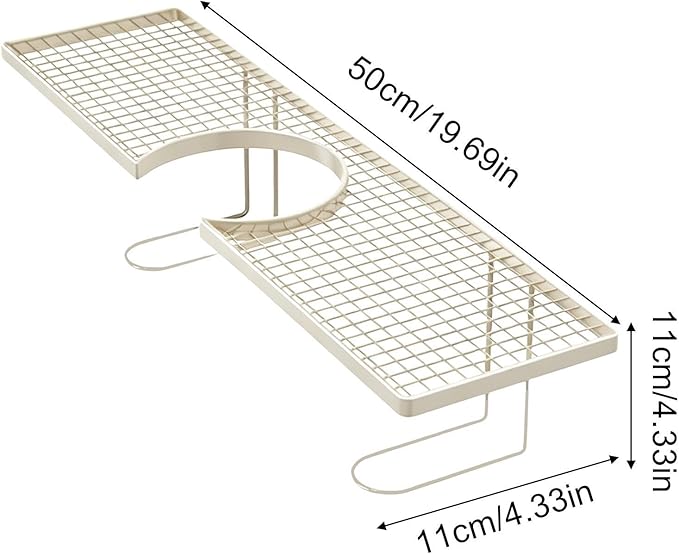 Faucet Shelf, Space Saving, 50x11x11cm, Iron Sink Storage Rack, Drain Shelf Kitchen, Easy Install, For Hotel Restaurant Bathroom Washbasin Counter Use