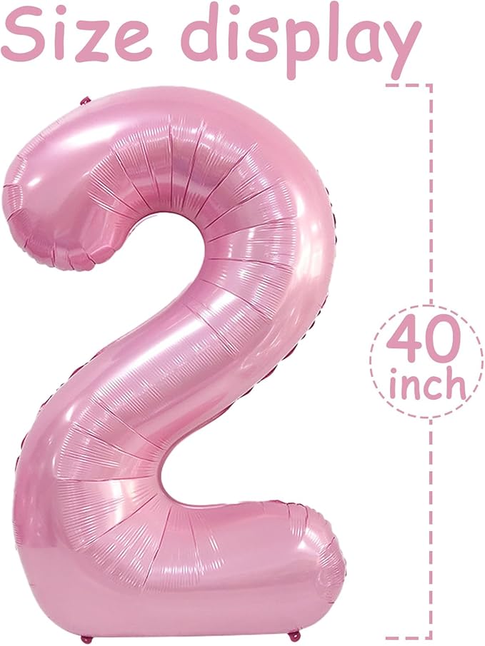 2026 Pink Foil Number Balloons for 2026 New Year Eve Festival Party Supplies Graduation Decorations