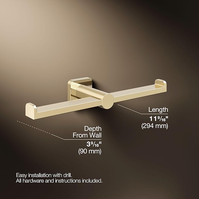 KOHLER PARALLEL® DOUBLE TOILET TISSUE HOLDER
