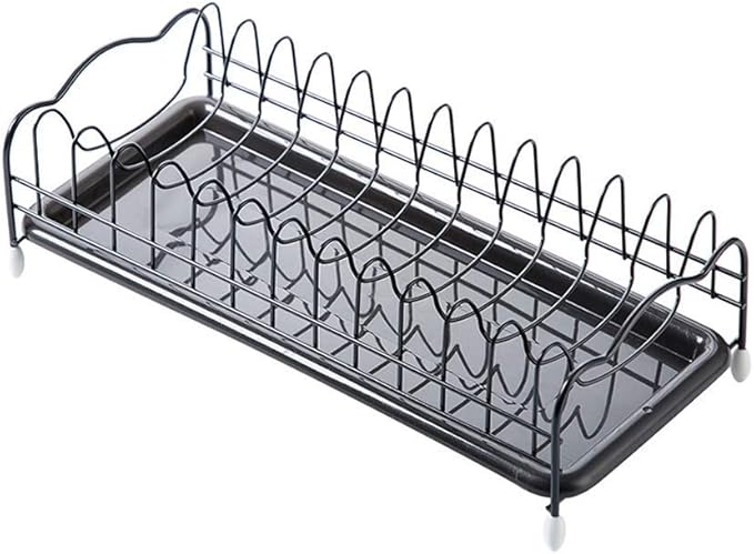 Iron Kitchen Dish Drying Rack Holder with Tray Tableware Storage Shelf Plate Dish Rack Drainer Cabinet Kitchen Organizer