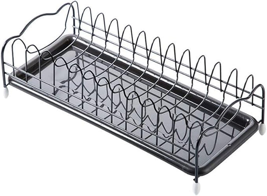 Iron Kitchen Dish Drying Rack Holder with Tray Tableware Storage Shelf Plate Dish Rack Drainer Cabinet Kitchen Organizer